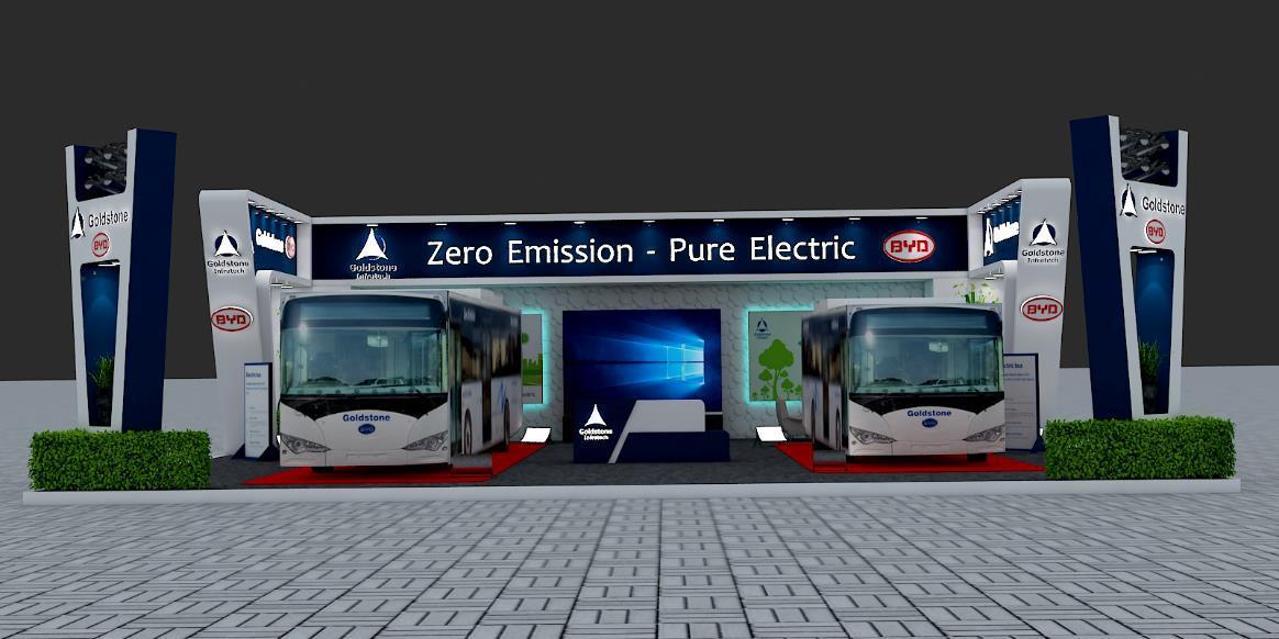 Goldstone electric bus exhibition stall