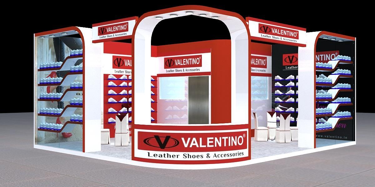 Valentino Leather exhibition stall